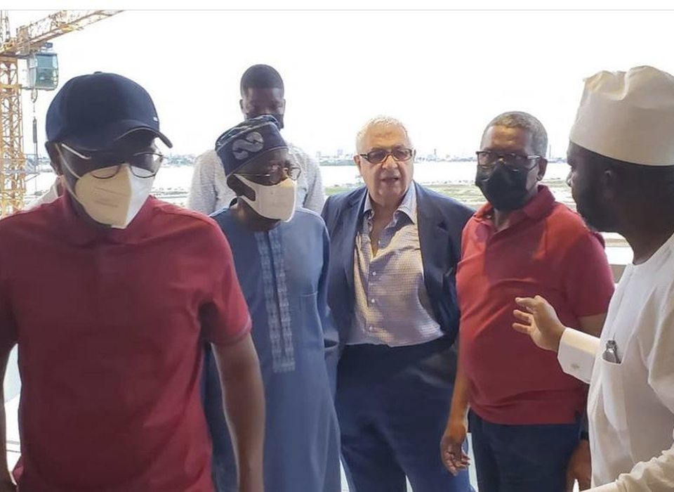 Top-floor site visit — Azuri Towers under construction, Atlantic Ocean views