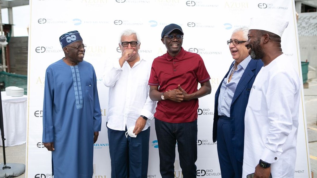 Azuri Towers light-up ceremony — dignitaries and Eko Development team