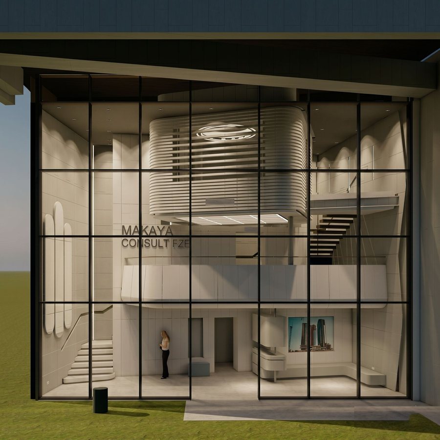 Makaya Consult FZE office interior — P2 Retail, Azuri Towers, Eko Atlantic City