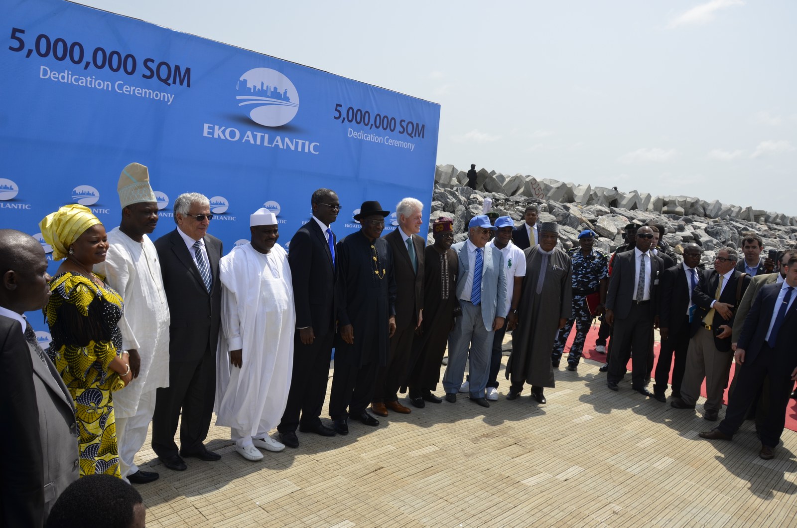 Official group photograph at the Eko Atlantic City 5,000,000 SQM Dedication Ceremony, February 2013